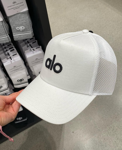 Gorra Trucker Alo Blanco Negro